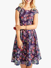 Load image into Gallery viewer, Floral Cap Sleeve Dress
