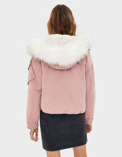 Load image into Gallery viewer, Cropped Parka With Faux Fur Hood Trim
